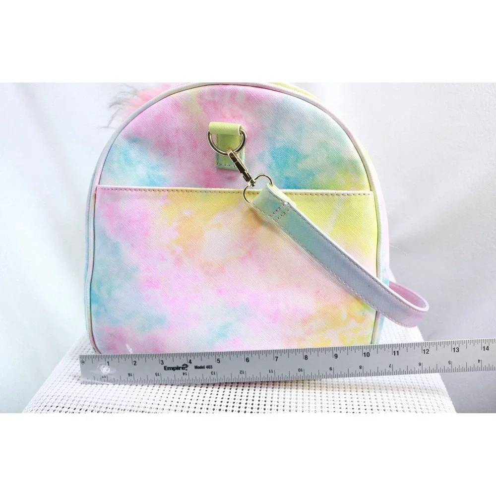 Under One Sky Unicorn Duffel Bag Girls Pastel Tie Dye Rainbow Travel Bag